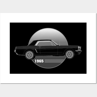 65 Black Ford Mustang Posters and Art